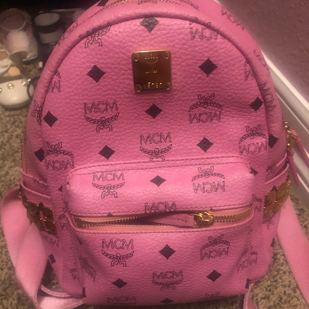 Mcm pink backpack